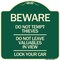 Signmission Beware Do Not Tempt Thieves Do Not Leave Valuables in View Lock Your Car Alum, 18" H, G-1818-24328 A-DES-G-1818-24328 - alternate 1